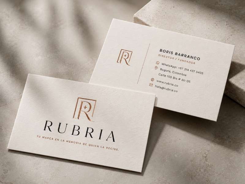 Tarjetas corporativas RUBRIA.